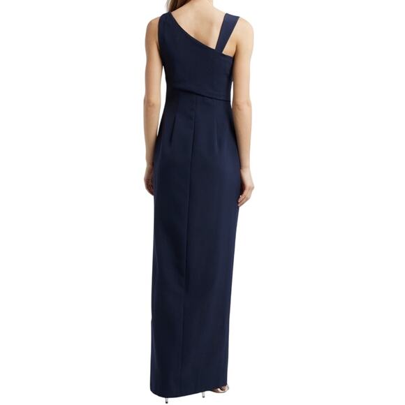 Vince Camuto draped asymmetric sleeveless gown dress blue size 12 - Picture 6 of 7
